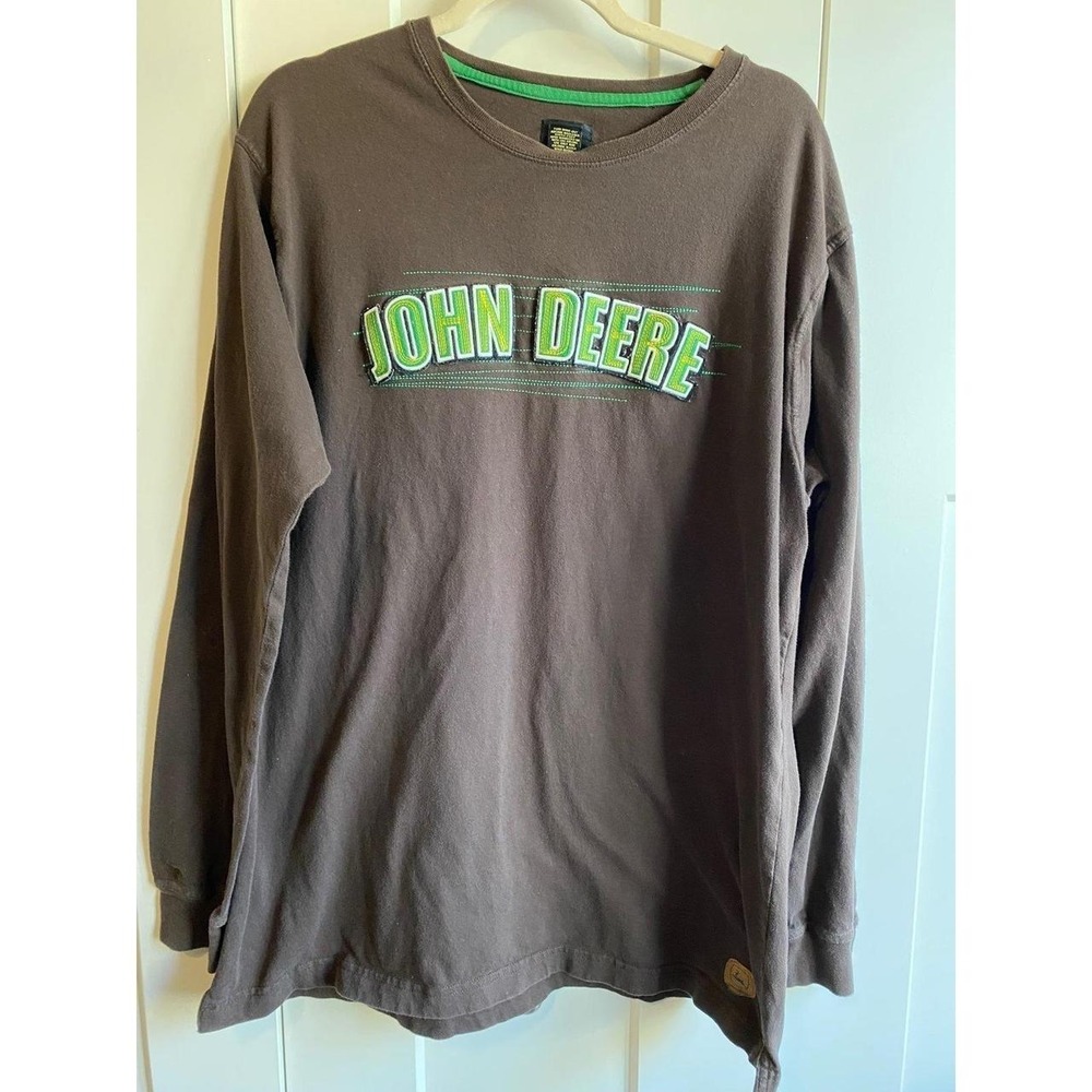 John Deere Shirt Large Embroidered Shirt Outerwear s4
